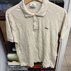 Lacoste Men's Cream Polo Shirt